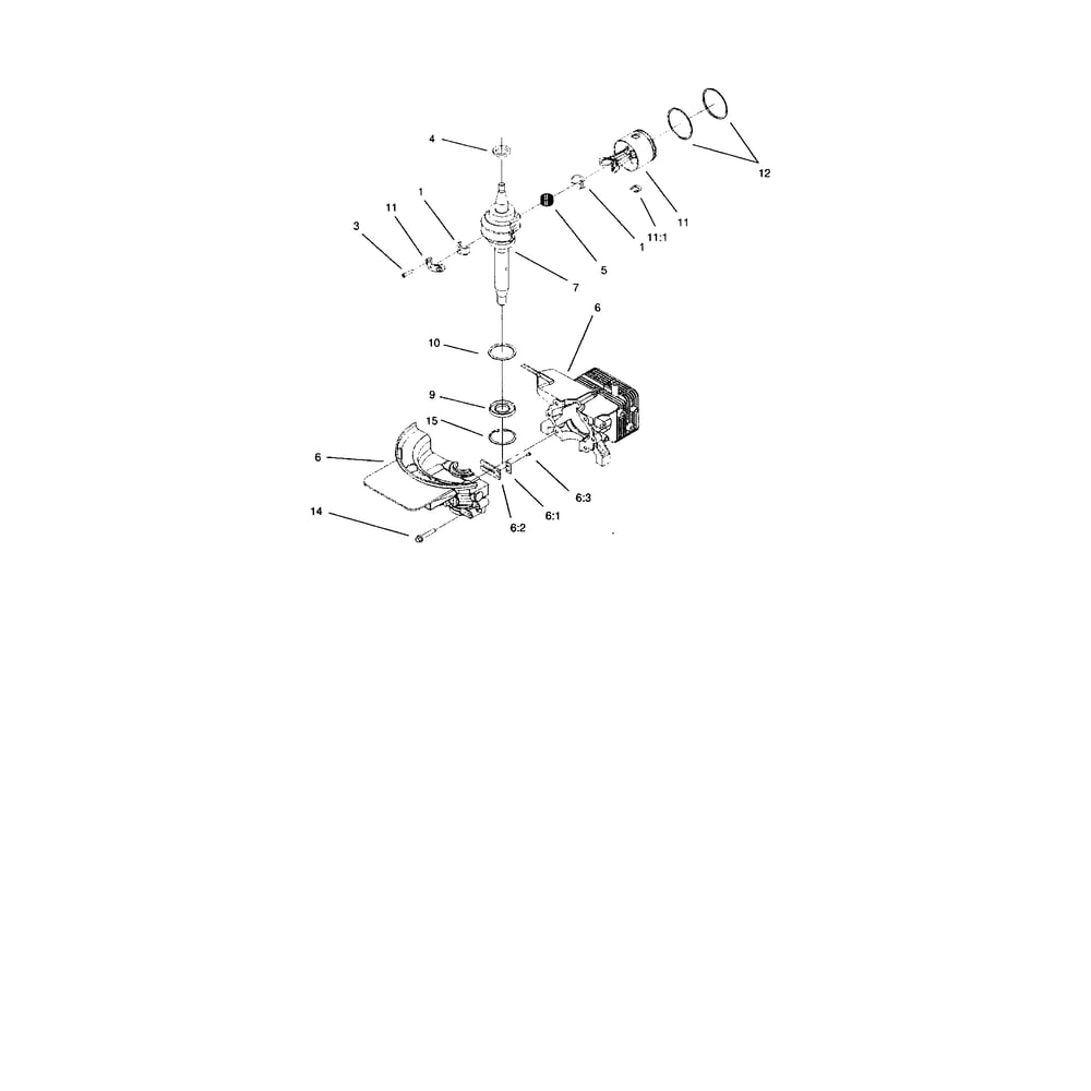 Short Block - 95-7636 Diagram and Parts List for 10324-210000001&UP  Lawn Boy Lawn Mower